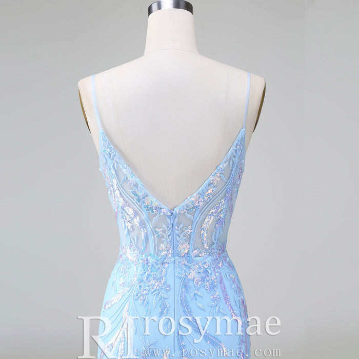 Elegant Above Knee Length Cocktail Dresses with Spaghetti Straps - Rosymae