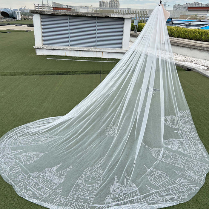 Long Head Veil Sewed Building - Rosymae