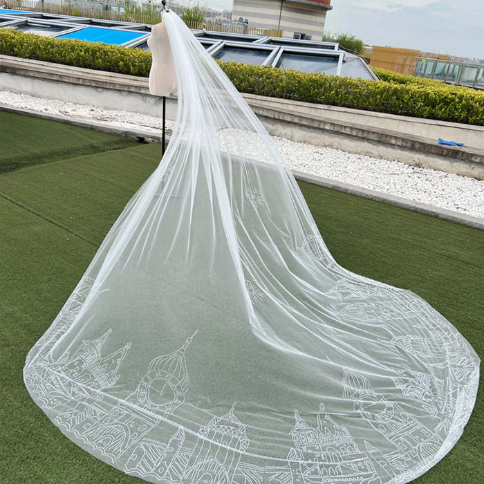 Long Head Veil Sewed Building - Rosymae