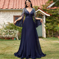 Elegant Long Sleeve Royal Blue Mother of the Bride and Groom Dresses - Rosymae