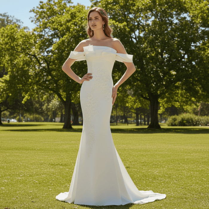 Elegant Mermaid Wedding Dresses Off-the-shoulder - Rosymae