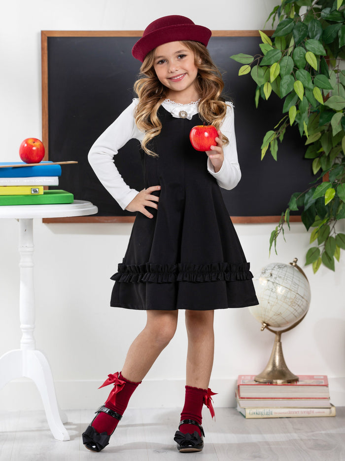 Elegant Ruffled Tier & Bow Accent Dress by Kids Couture Mia Belle Girls