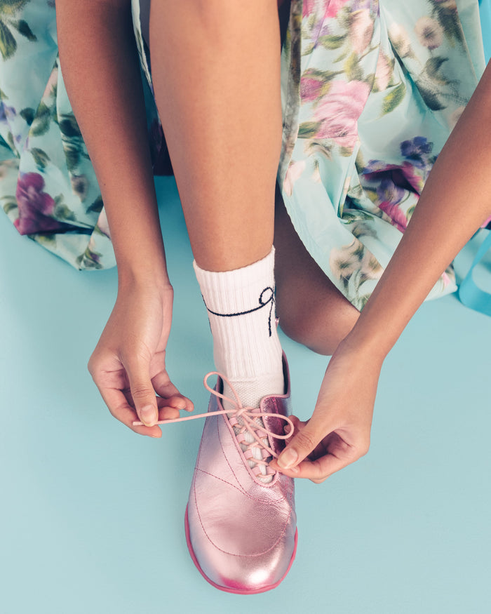 EF x Maguire Shoes COMING SOON - Eliza 24/7 Trainer in Pink Metallic