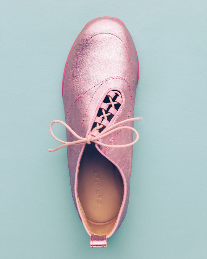 EF x Maguire Shoes COMING SOON - Eliza 24/7 Trainer in Pink Metallic