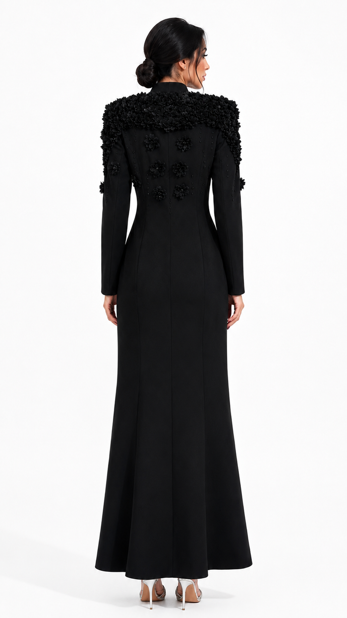 embellished shoulder tailored gown – Joller