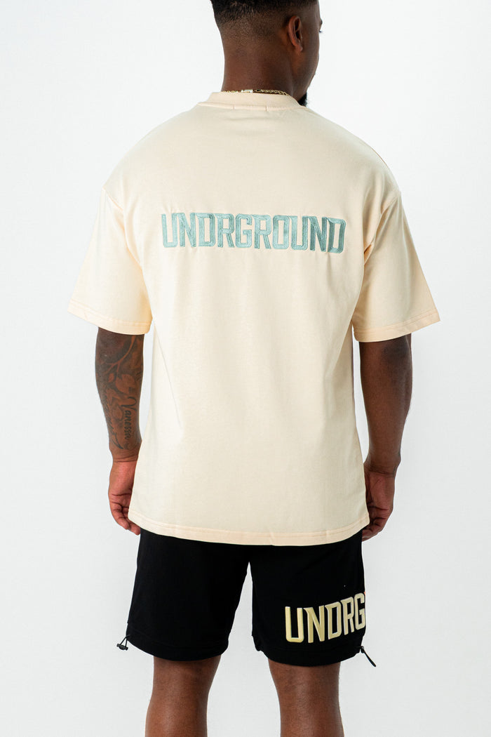 EMPIRE TEE- (CREAM/SAGE)