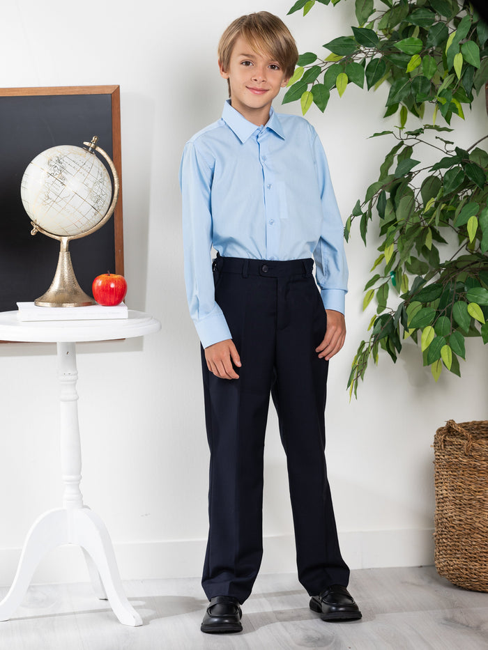 Essential Blue Button Down Shirt by Kids Couture Mia Belle Girls