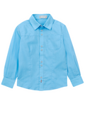 Essential School Uniform Blue Long Sleeve Shirt by Kids Couture Mia Belle Girls