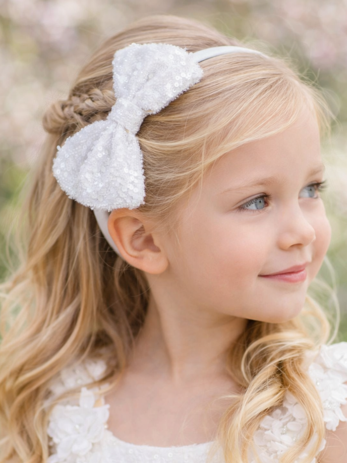 Fairy Spark Sequin Bow Headband Set – Pack of 3