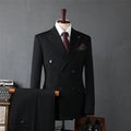 Fashion Men's Double Breasted Korean Business Suit Set - Rosymae