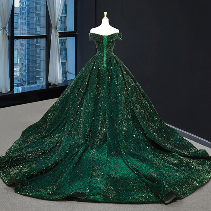 Fashion Sequins Off The Shoulder Ball Gown Quinceanera Dresses - Rosymae