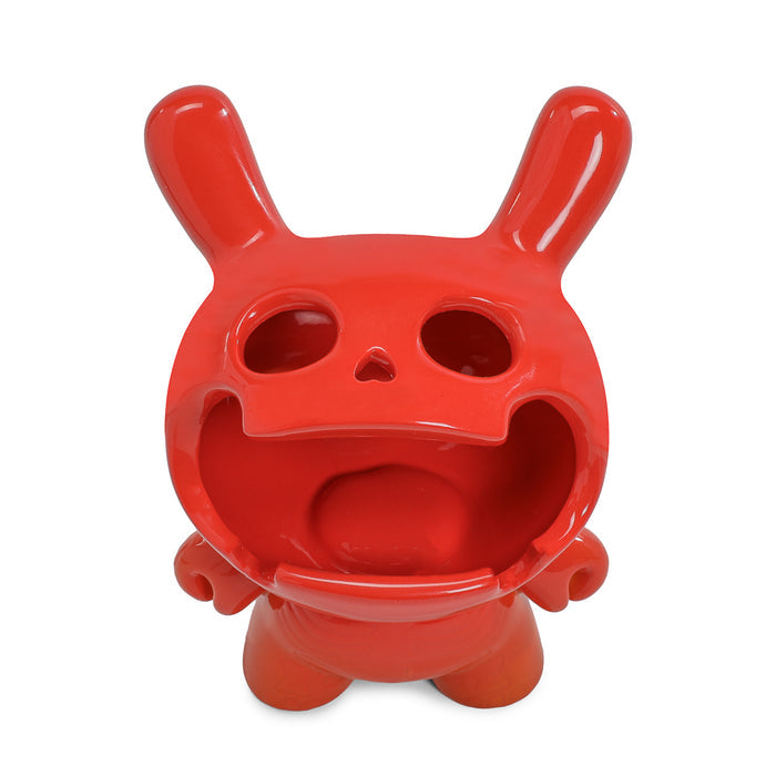 Kidrobot Fine Ash Dunny 5-inch ceramic ashtray figure in vibrant sunset orange, featuring a stylized Dunny design.