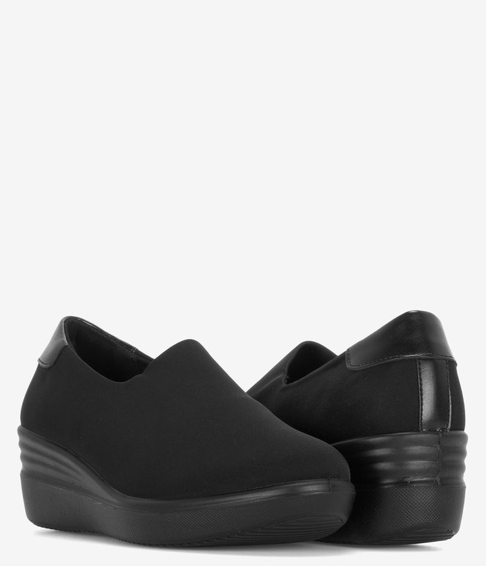 Flexus by Spring Step Noral Wedge Slip-Resistant Shoe - Black