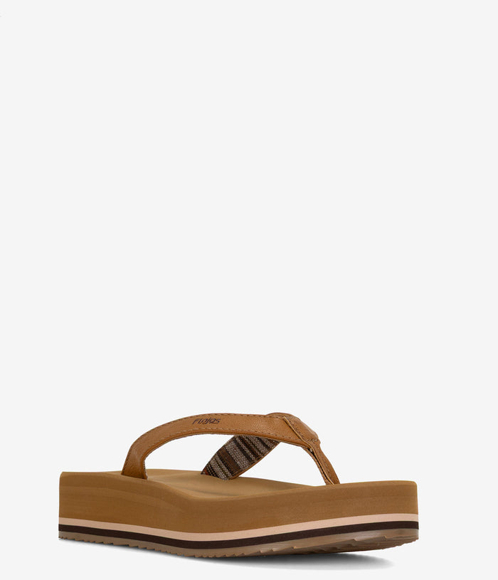 Flojos Sally Platform Sandal - Tan Serape