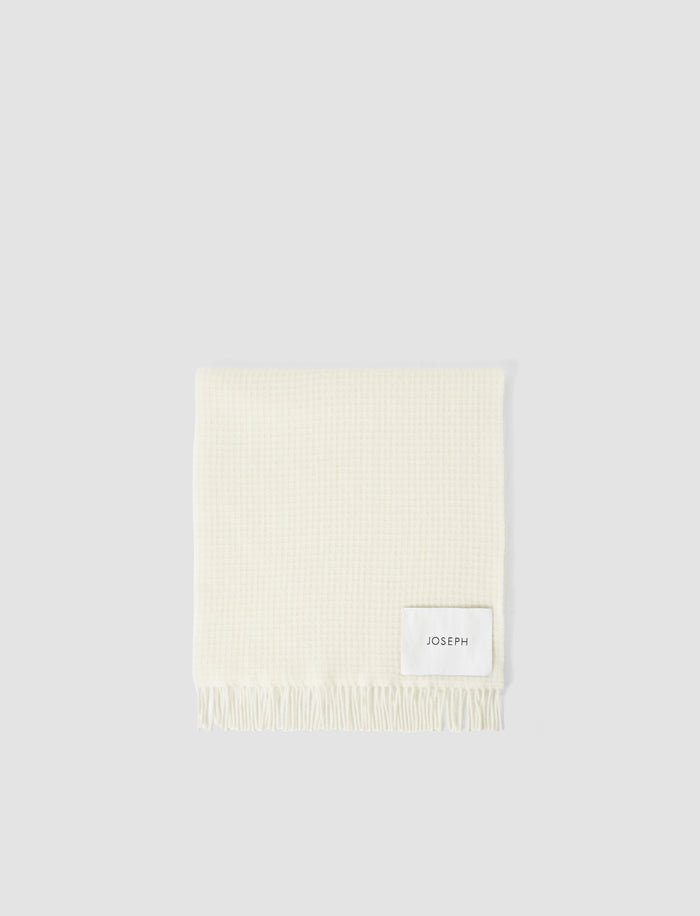 Flora Waffle Wool Scarf