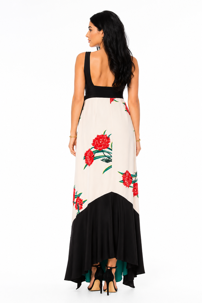 Floral Wrap Maxi Skirt - Sakura
