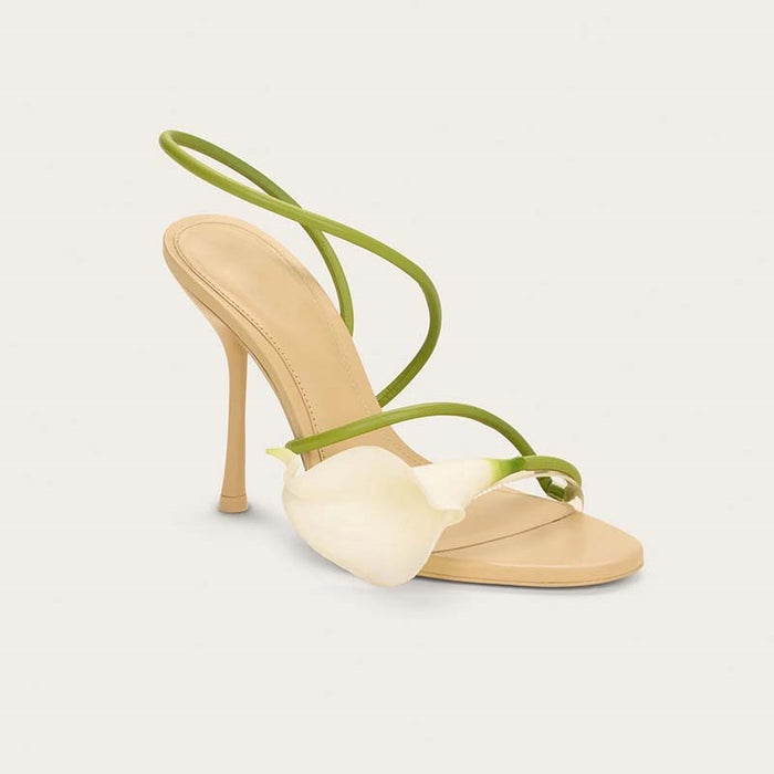 Floral Wrap Stiletto Sandals - Bloom