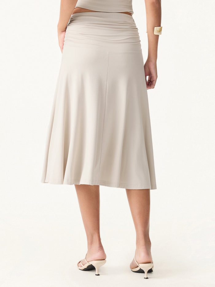 OGLmove Flowy Side A-line Midi Skirt