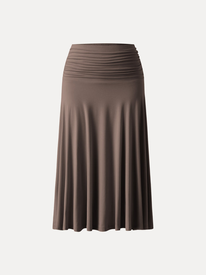 OGLmove Flowy Side A-line Midi Skirt