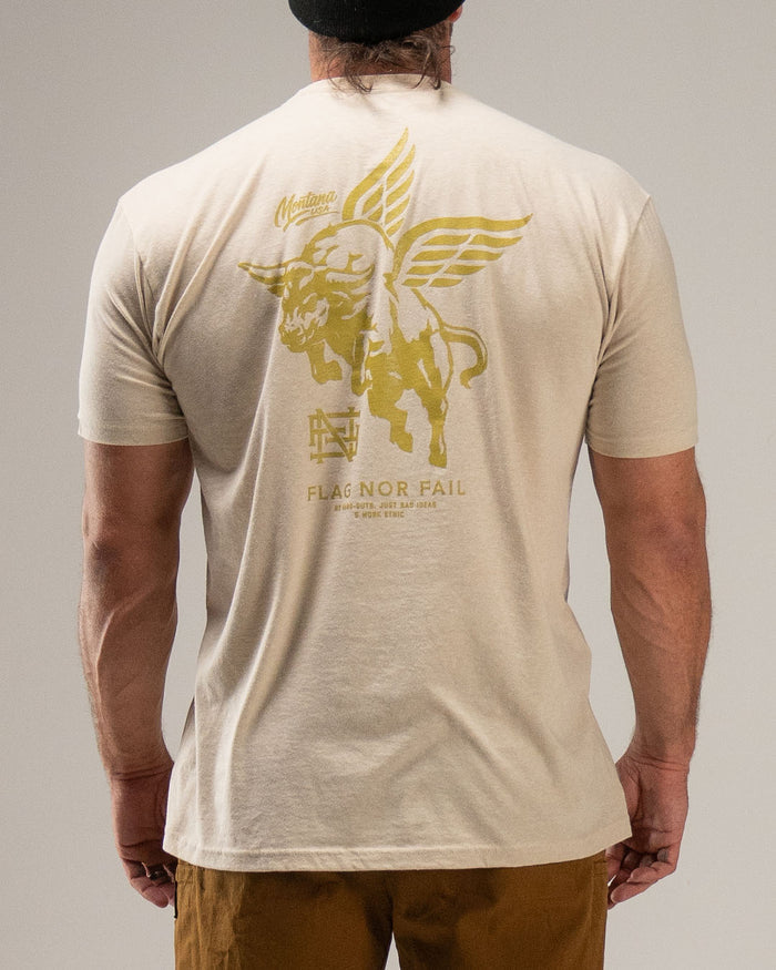 FLYING BULL TEE (CREAM)