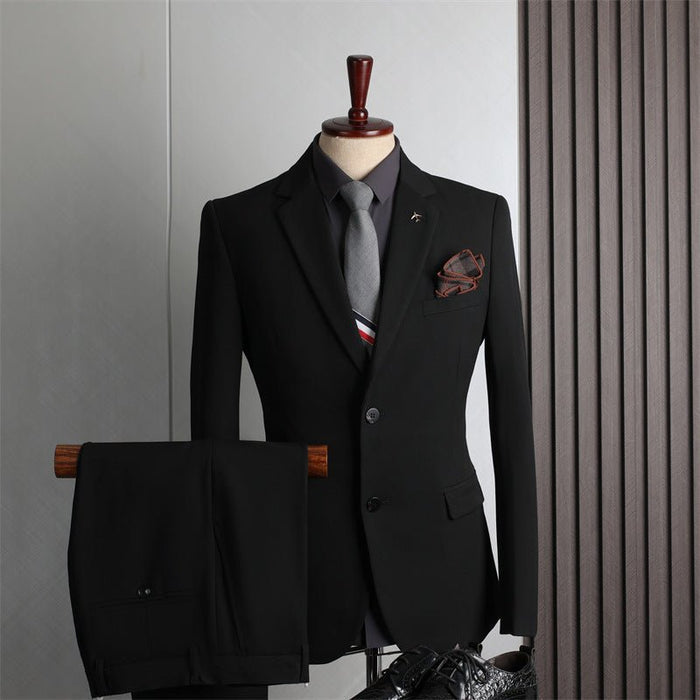 Four Seasons Leisure Business Fashion Slim Fit Wedding Bridesman Suit Men's Wear - Rosymae