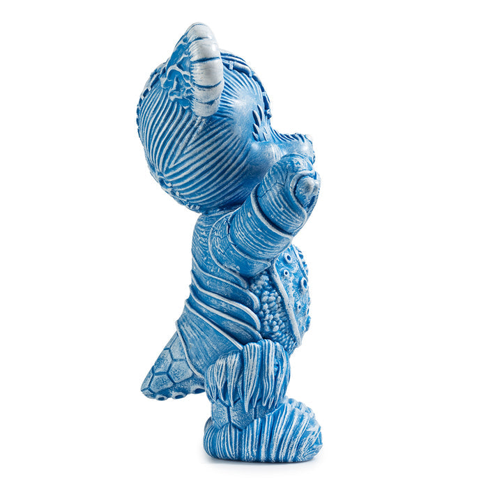 Blue edition Free Hugs Bear art figure by Frank Kozik, vinyl collectible with detailed design and expressive features.