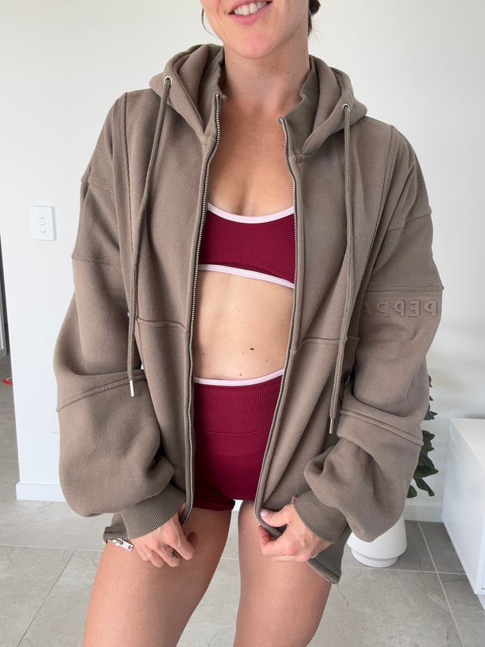 FULL Length Fleece - Mens Sizing - Mocha - XS