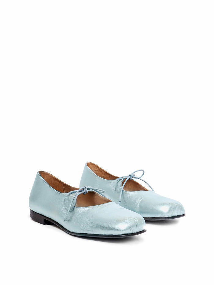EF x Maguire Shoes COMING SOON - Gaia Ballet Flat in Blue Metallic