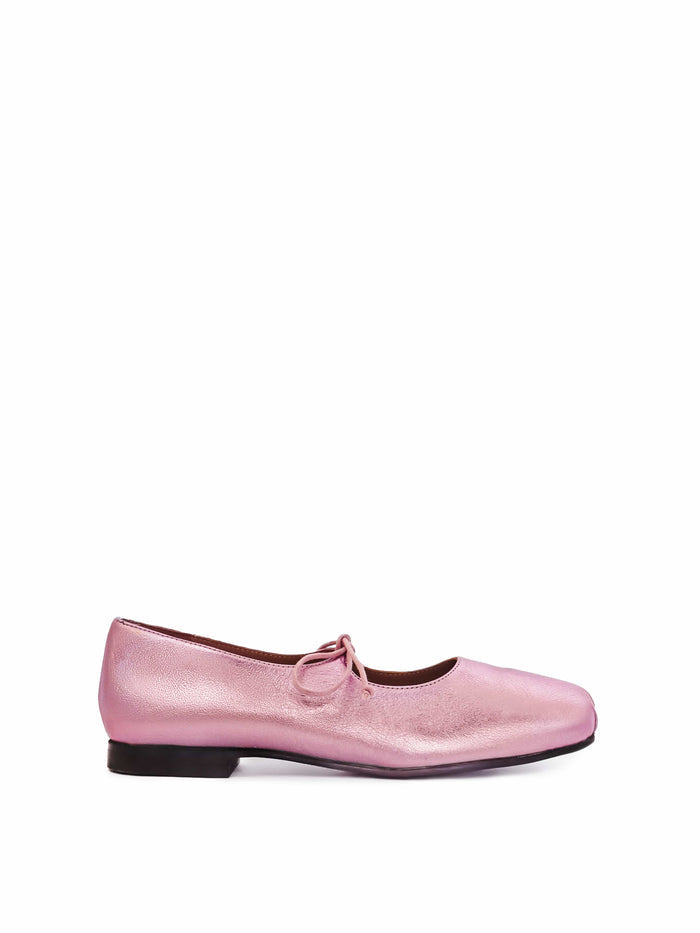 EF x Maguire Shoes COMING SOON - Gaia Ballet Flat in Pink Metallic