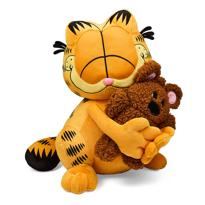Medium plush featuring Garfield and Pooky from Kidrobot, 13 inches tall, soft and cuddly stuffed toy.