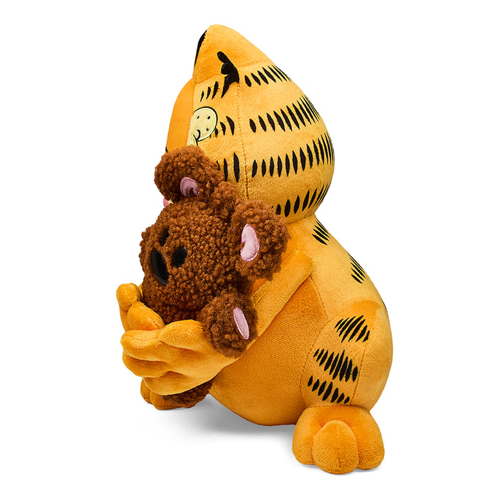 Soft Garfield and Pooky 13-inch medium plush toys by Kidrobot, featuring detailed fabric and expressive faces.