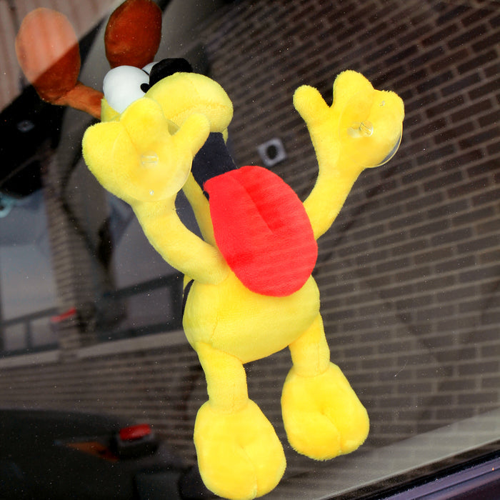 Garfield and Odie 8-inch plush window clinger with suction cups, by Kidrobot, featuring soft fabric and vibrant character details.