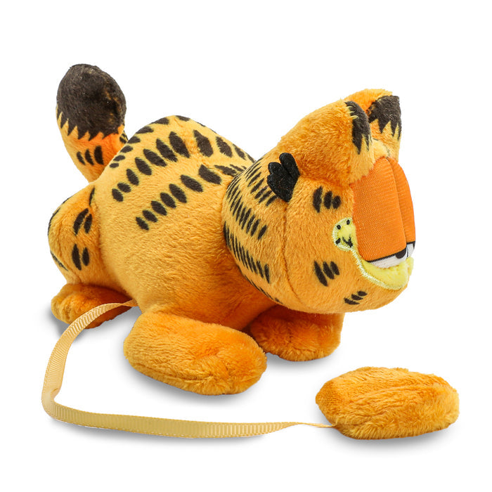 Garfield plush shoulder toy from Phunny brand, featuring the iconic orange cat with a friendly expression and soft plush texture.