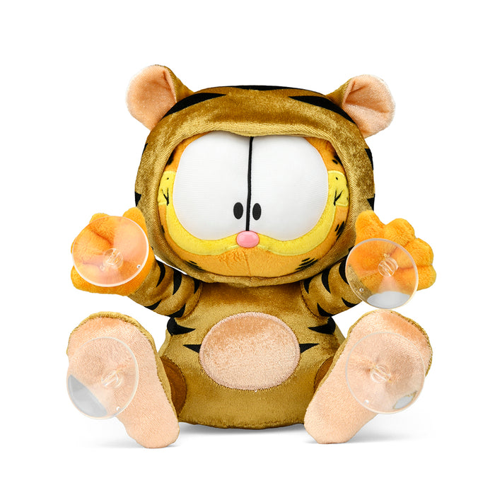 Garfield Year of the Tiger 8-inch plush window cling in gold, featuring Garfield's playful face and tiger design.