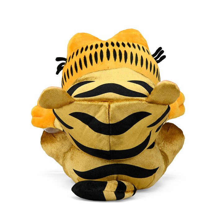Garfield Year of the Tiger gold plush window cling, 8-inch collectible plush toy from Kidrobot featuring Garfield in tiger-themed design.