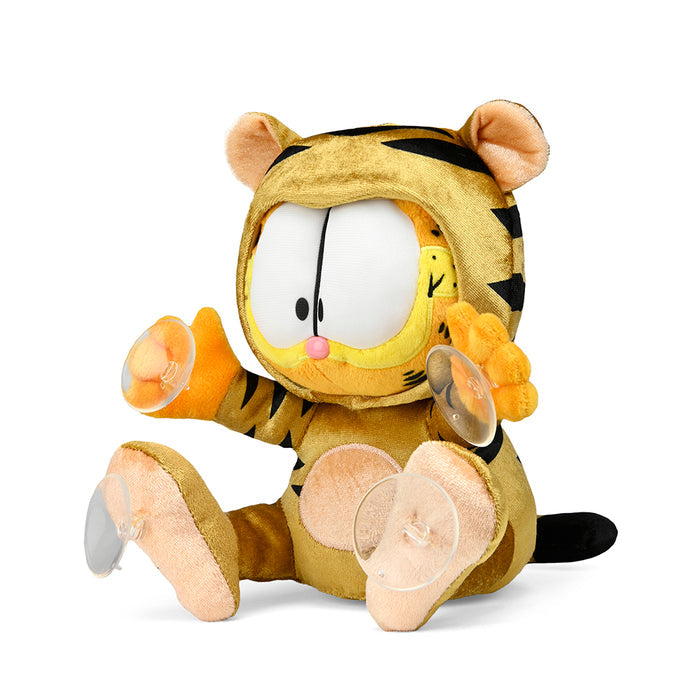 Garfield Year of the Tiger gold plush window clinger, 8-inch soft plush toy featuring Garfield in a festive design.
