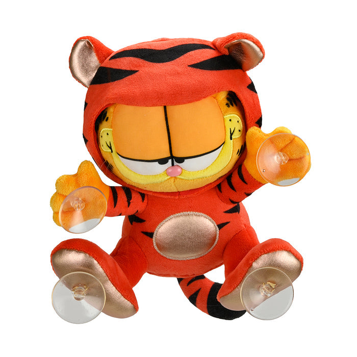 Garfield Year of the Tiger 8-inch plush window cling in red, featuring Garfield the cat in a festive Year of the Tiger design.