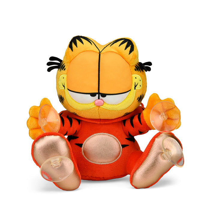 Garfield Year of the Tiger plush window cling in red, 8-inch soft plush toy featuring Garfield's face and tiger design.