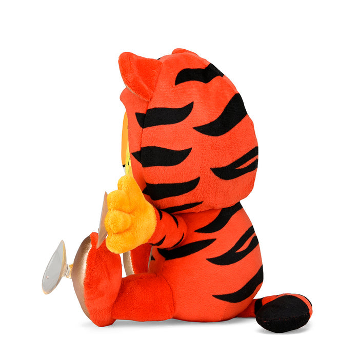 Garfield Year of the Tiger 8-inch plush window cling in red, featuring Garfield's face and tiger-themed design.