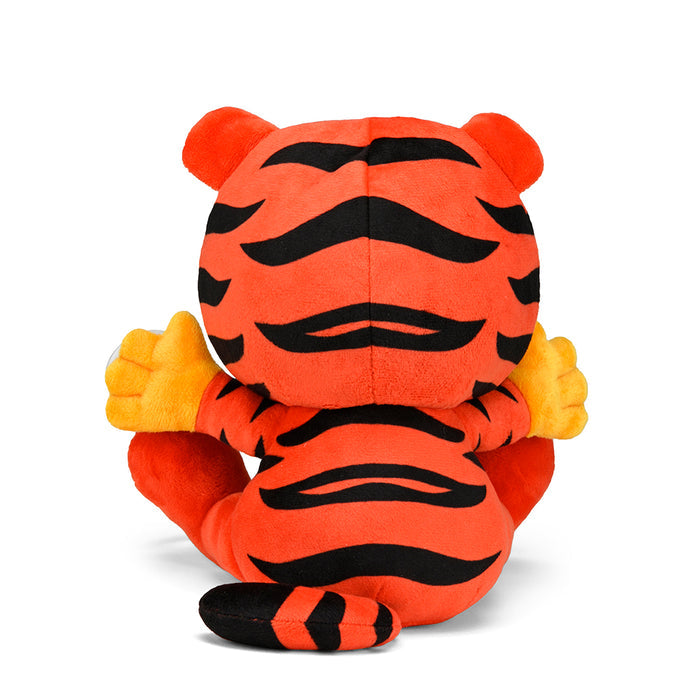 Garfield Year of the Tiger red plush window cling featuring a cute Garfield plush design for celebration and decoration.