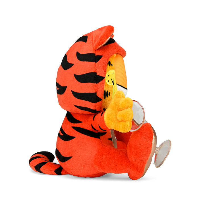 Garfield Year of the Tiger 8-inch plush window clinger in red, featuring Garfield’s face and tiger design, by Kidrobot.
