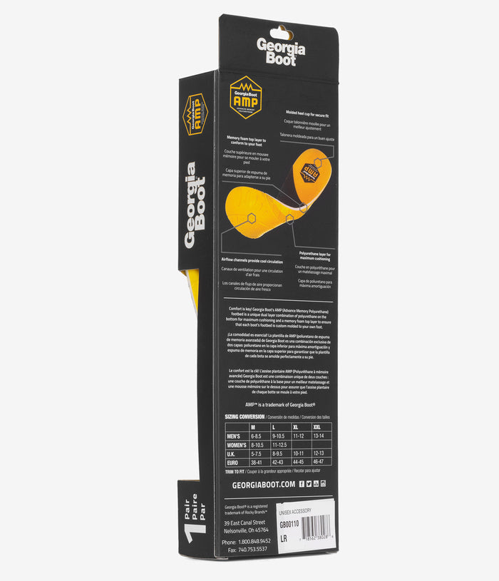 Georgia Boot Amp LT Thick Memory Foam Insole - No Color