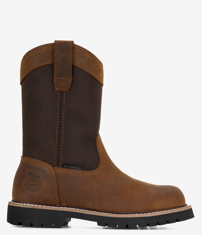 Georgia Boot Core 37 Steel Toe Waterproof Wellington Work Boot - Brown