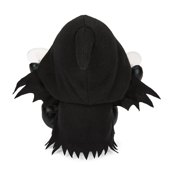 Ghost Face 6-inch plush window clinger with suction cups, featuring spooky ghost face design for Halloween decor.
