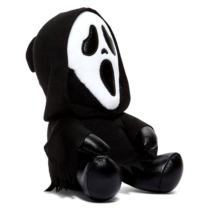 Ghost Face 8-inch Phunny Plush by Kidrobot featuring a soft, detailed plush toy with Ghost Face character design.