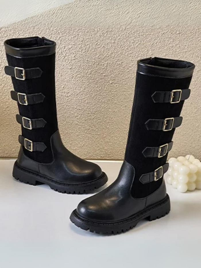 Girls Belted Mid-Calf Riding Boots By Liv and Mia Mia Belle Girls