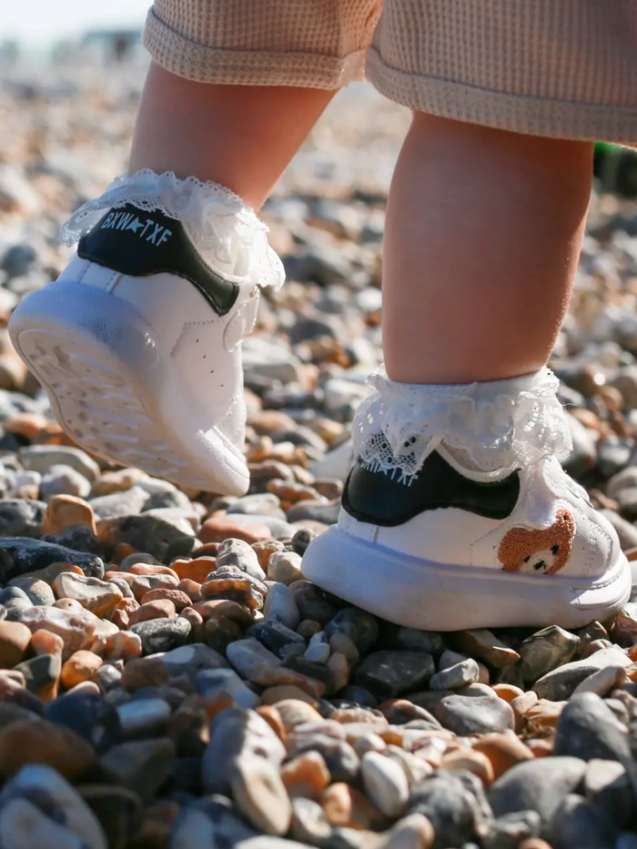 Girls Fashion Teddy Bear Sneakers By Liv and Mia Mia Belle Girls