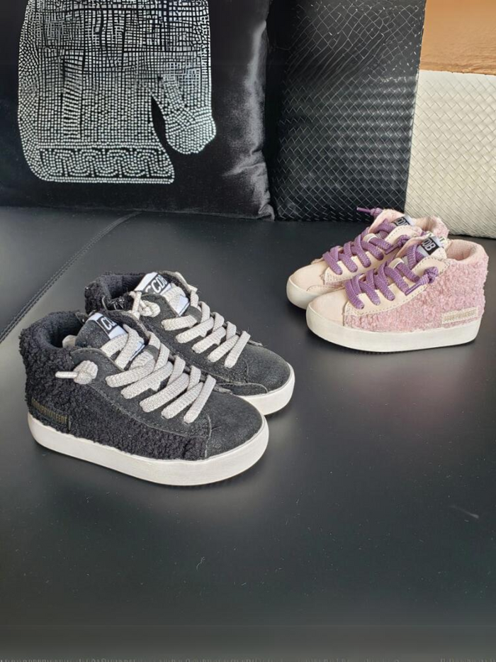 Girls Fuzzy High-Top Sneakers by Liv and Mia Mia Belle Girls