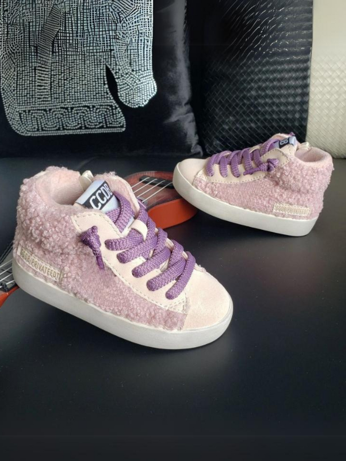 Girls Fuzzy High-Top Sneakers by Liv and Mia Mia Belle Girls
