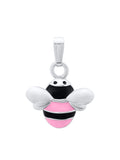 Girls Premium Sterling Silver Bumble Bee Pendant Necklace